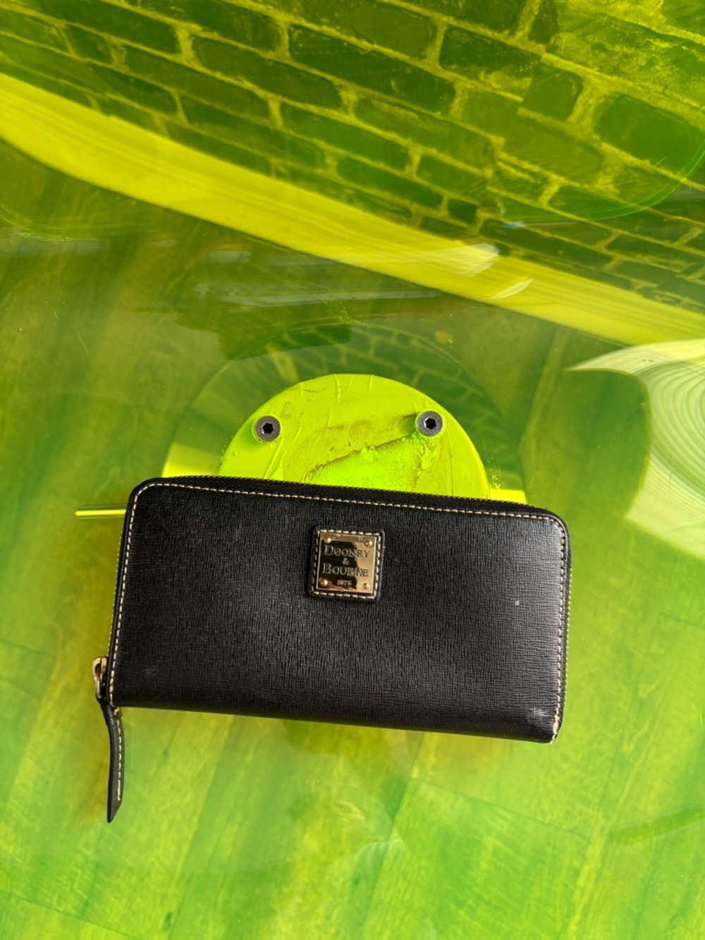 Dooney & Bourke Black Zip Around Wallet